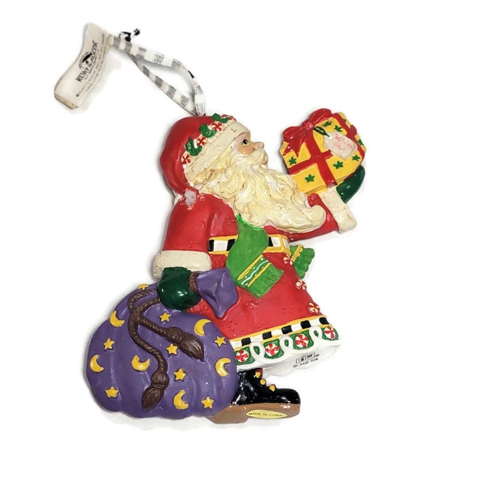 Kurt Adler Santa Claus Ornament Side View Santa's World Christmas